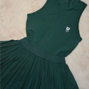 Wilson Green Pleated Fit and Flare Dress